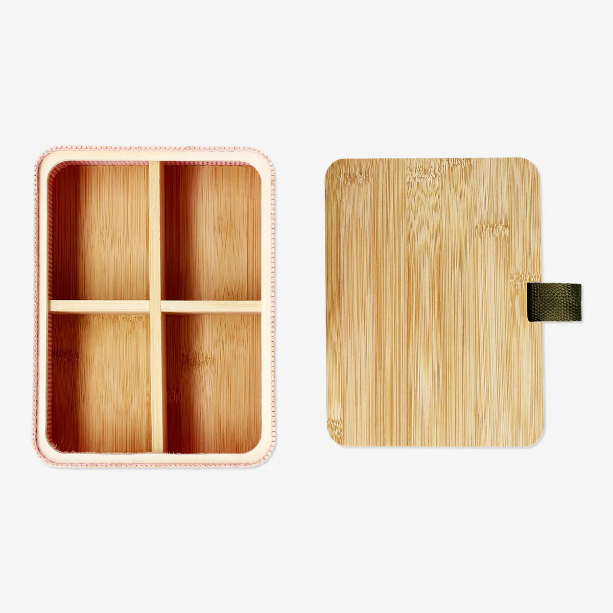 Bamboo storage box with compartments - Image 3