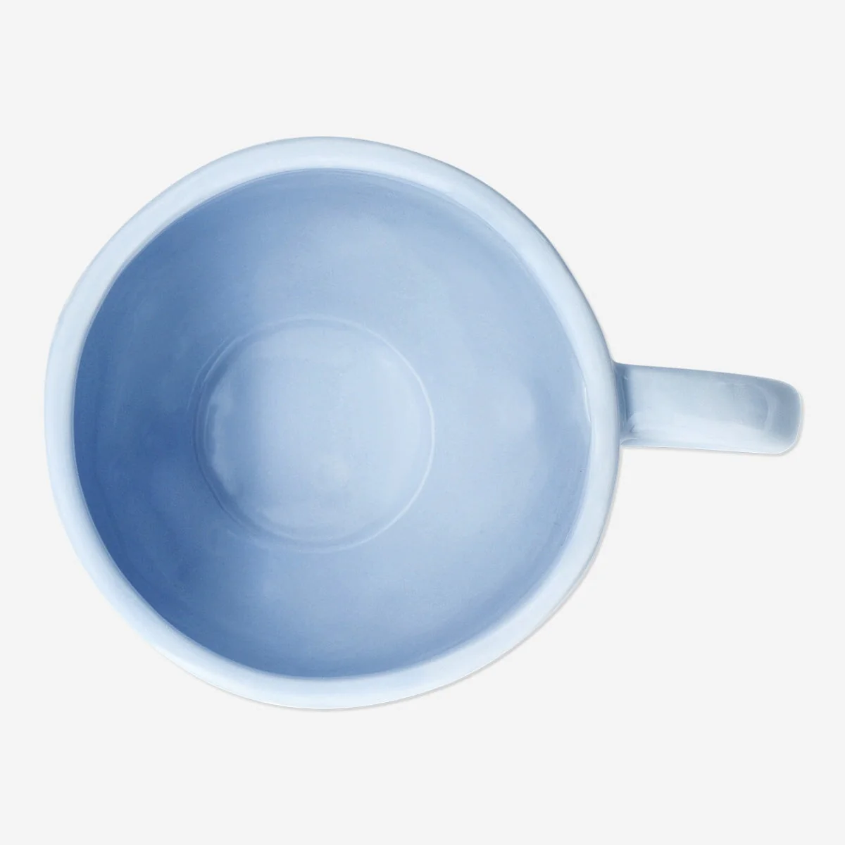 Blue mug with white flowers - 400 ml - Image 3