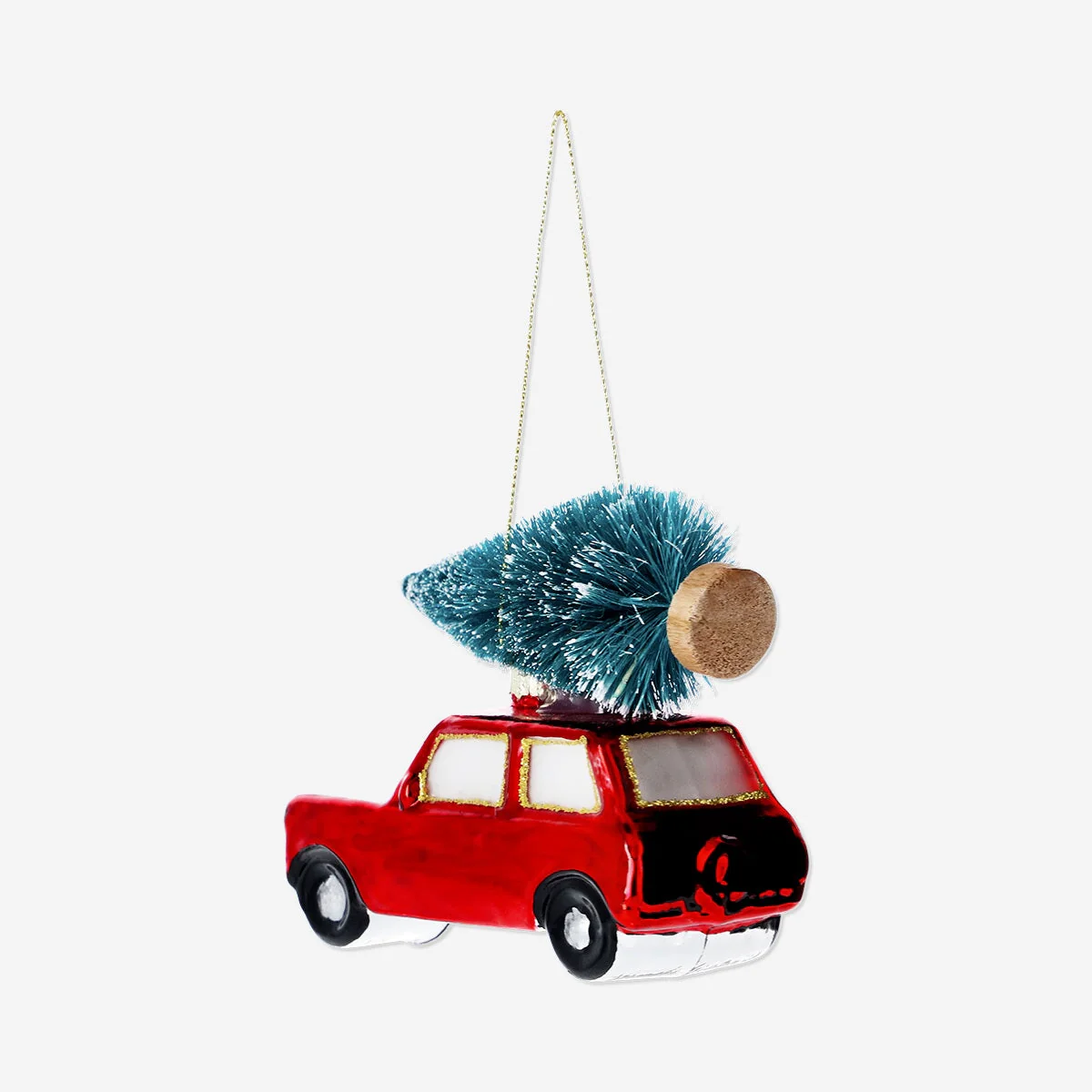 Christmas bauble - Car with Christmas tree - Image 3