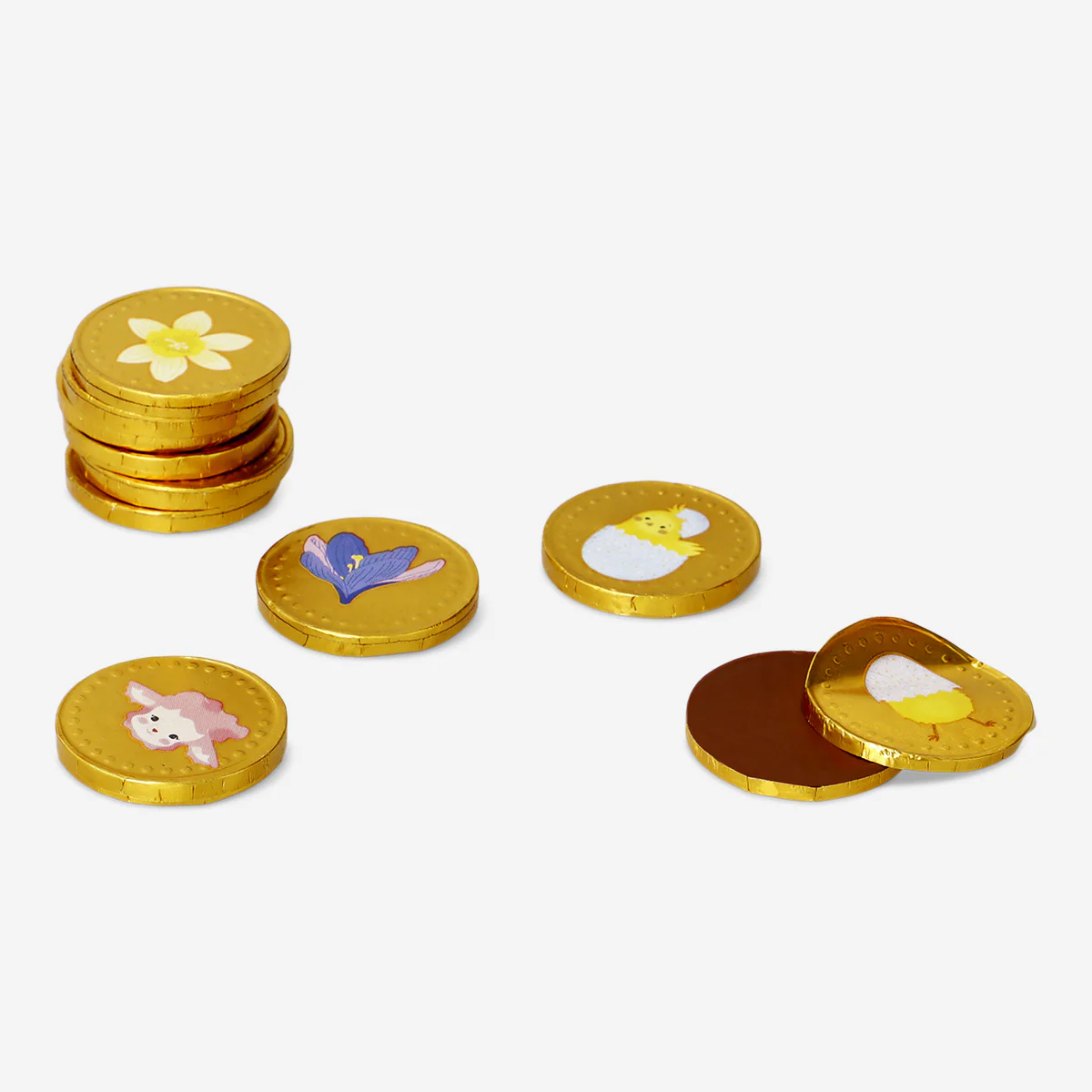 Gold chocolate coins in net - Image 3