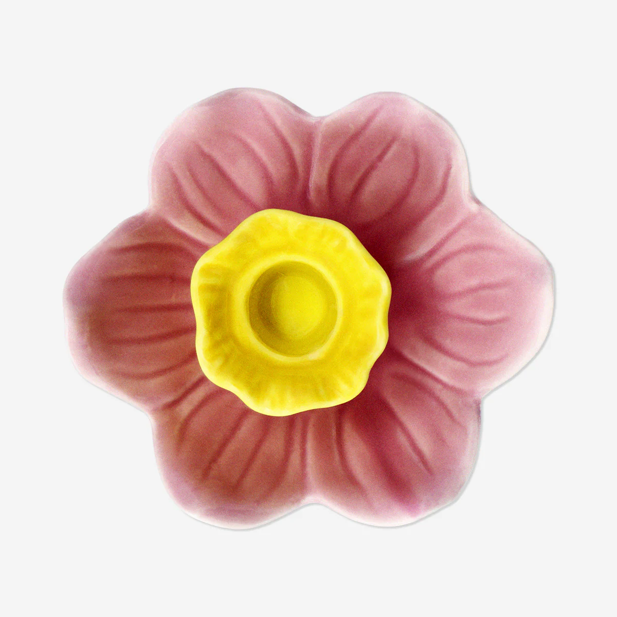 Pink daffodil candle holder - Image 3