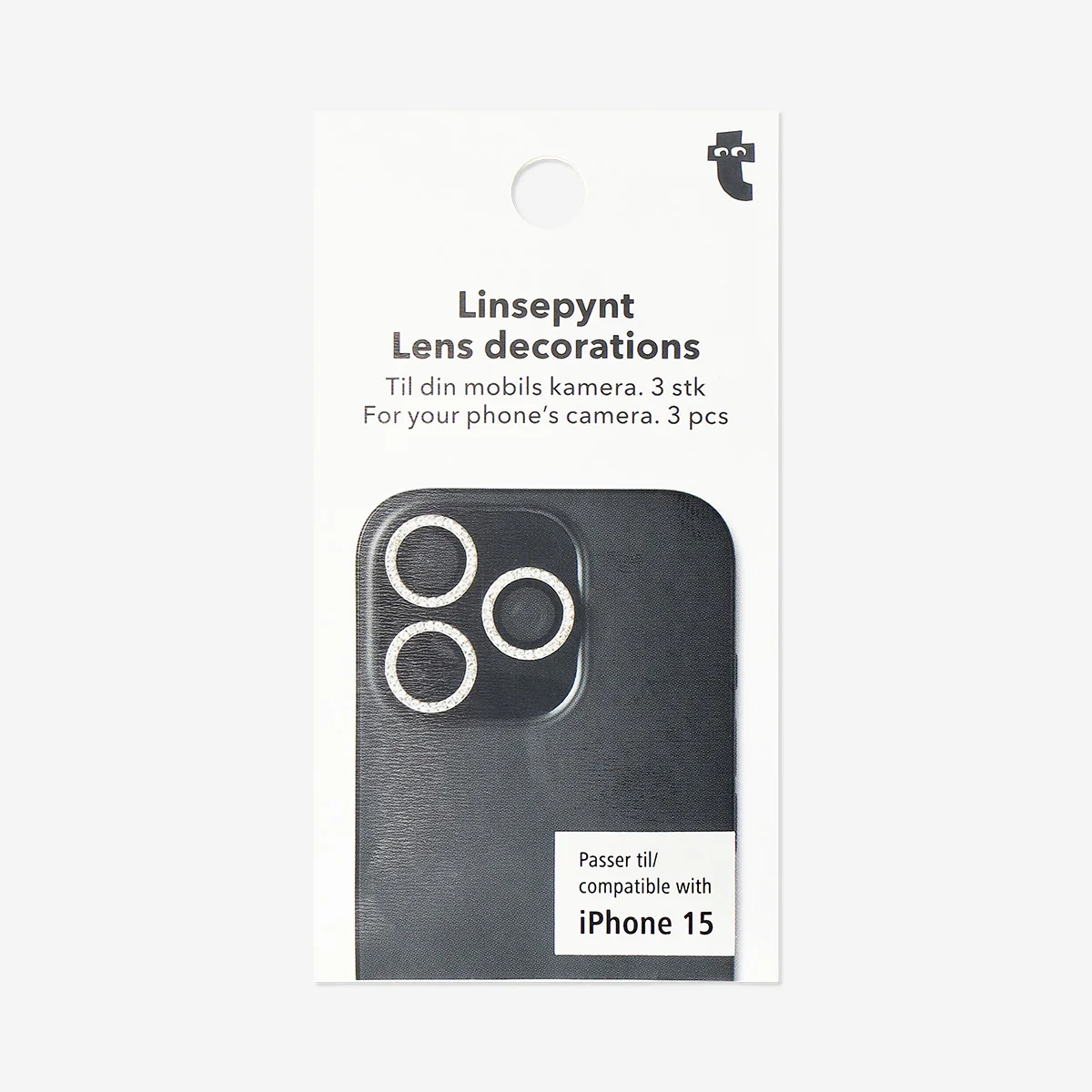 Rhinestone phone camera lens decorations - 3 pcs - Image 3